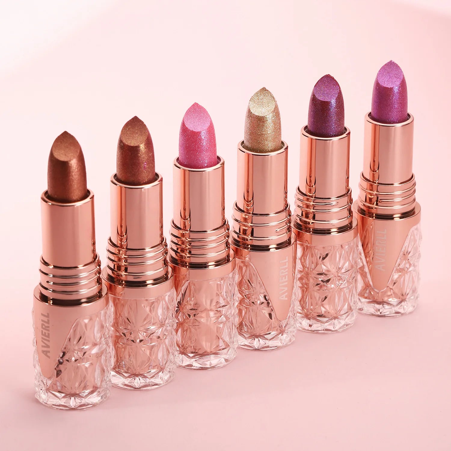 6 Colors 3-in-1 Pearlescent Sparkling Lipstick – Matte Glitter, Waterproof, Long-Lasting, Pearl Shine Lip Gloss, Shimmer Sexy Makeup - Beauty & Beyond