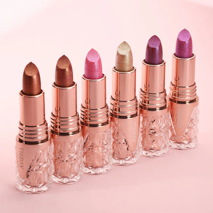 6 Colors 3-in-1 Pearlescent Sparkling Lipstick – Matte Glitter, Waterproof, Long-Lasting, Pearl Shine Lip Gloss, Shimmer Sexy Makeup - Beauty & Beyond