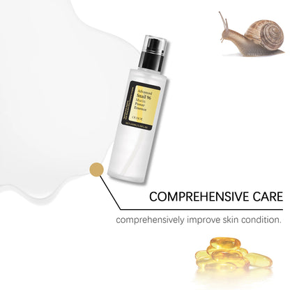 Advanced Snail 96 Mucin Power Essence – Moisturizing, Lifting & Brightening | Fades Fine Lines & Firms Skin