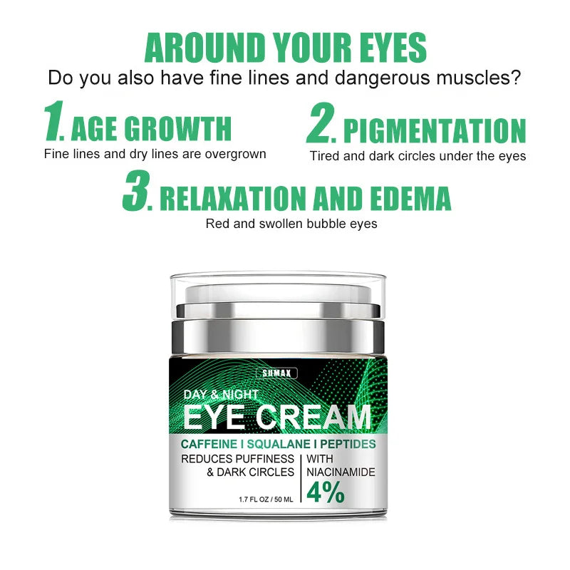 50ml Day & Night Eye Cream – Moisturizing, Firming, Dark Circle & Eye Bag Care - Beauty & Beyond
