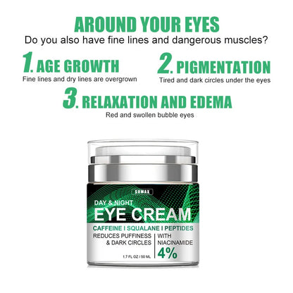 50ml Day & Night Eye Cream – Moisturizing, Firming, Dark Circle & Eye Bag Care - Beauty & Beyond