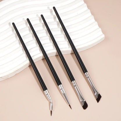 MAANGE 4PCS Professional Eye Makeup Brush Set – Eyeshadow, Eyebrow & Eyeliner Tools
