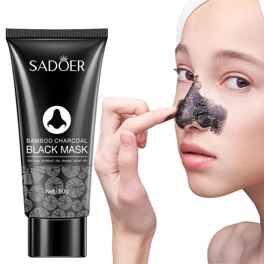 60g Blackhead Peel Mask - Bamboo Charcoal, Oil Control, Deep Cleansing, Pore Shrinking, Nose Care - Beauty & Beyond