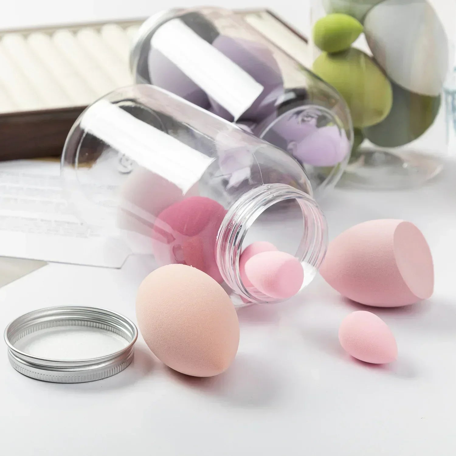12/14Pcs Makeup Sponge Cosmetic Puff - Beauty & Beyond