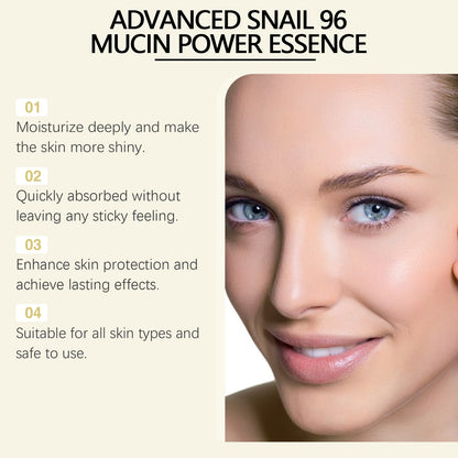 Advanced Snail 96 Mucin Power Essence – Moisturizing, Lifting & Brightening | Fades Fine Lines & Firms Skin
