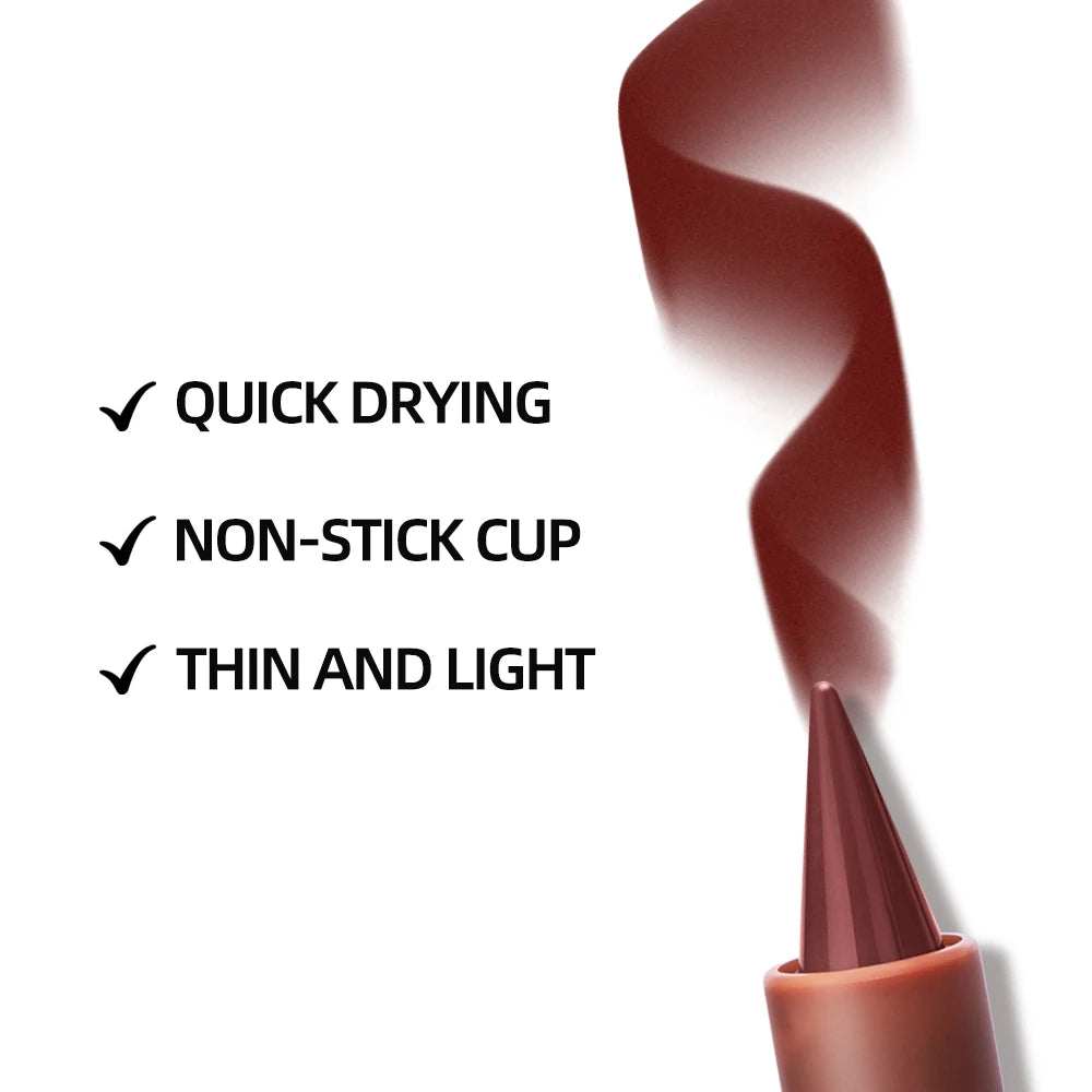 Matte Lip Liner & Lipstick Pen – Long-Lasting Waterproof Gradient Pencil for Bold Red & Brown Lips - Beauty & Beyond