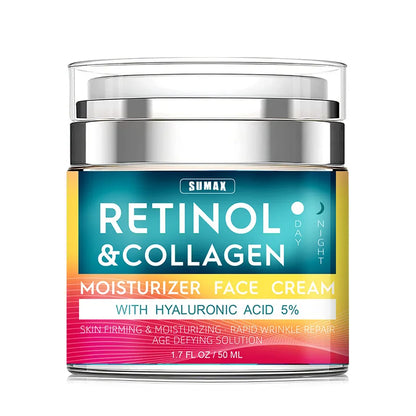 Retinol Anti-Aging Face Cream – Moisturizing Wrinkle Remover with Collagen & Hyaluronic Acid | 50ML