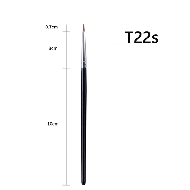 T22 Fine Eyeliner Brush - Precision Thin, Liquid/Gel, Professional Makeup Tool - Beauty & Beyond