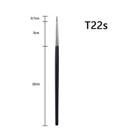T22 Fine Eyeliner Brush - Precision Thin, Liquid/Gel, Professional Makeup Tool - Beauty & Beyond