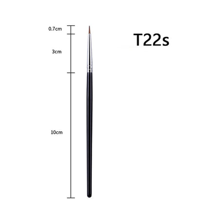 T22 Fine Eyeliner Brush - Precision Thin, Liquid/Gel, Professional Makeup Tool - Beauty & Beyond