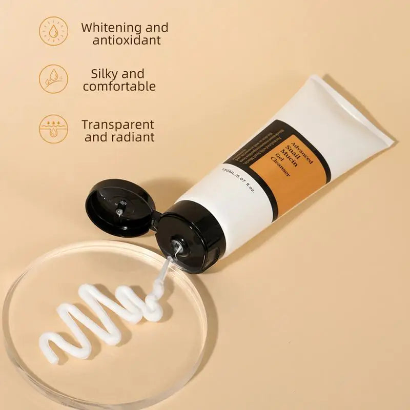 150ml Snail Facial Cleanser - Snail Mucin, Brightening Gel, Moisturizing, Oil-Free Face Wash - Beauty & Beyond