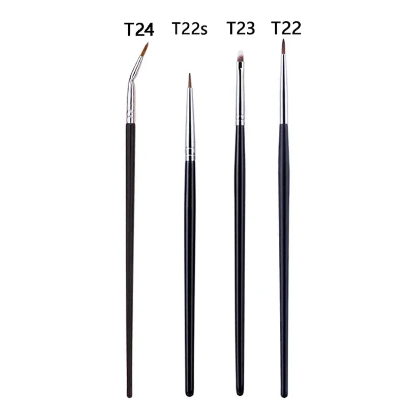 T22 Fine Eyeliner Brush - Precision Thin, Liquid/Gel, Professional Makeup Tool - Beauty & Beyond