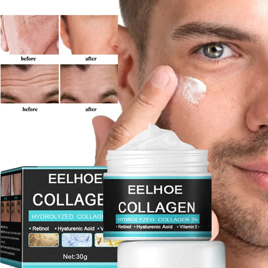 Men's Collagen Face Cream - Anti-Wrinkle, Firming, Moisturizing, Hyaluronic Acid, Whitening Care - Beauty & Beyond