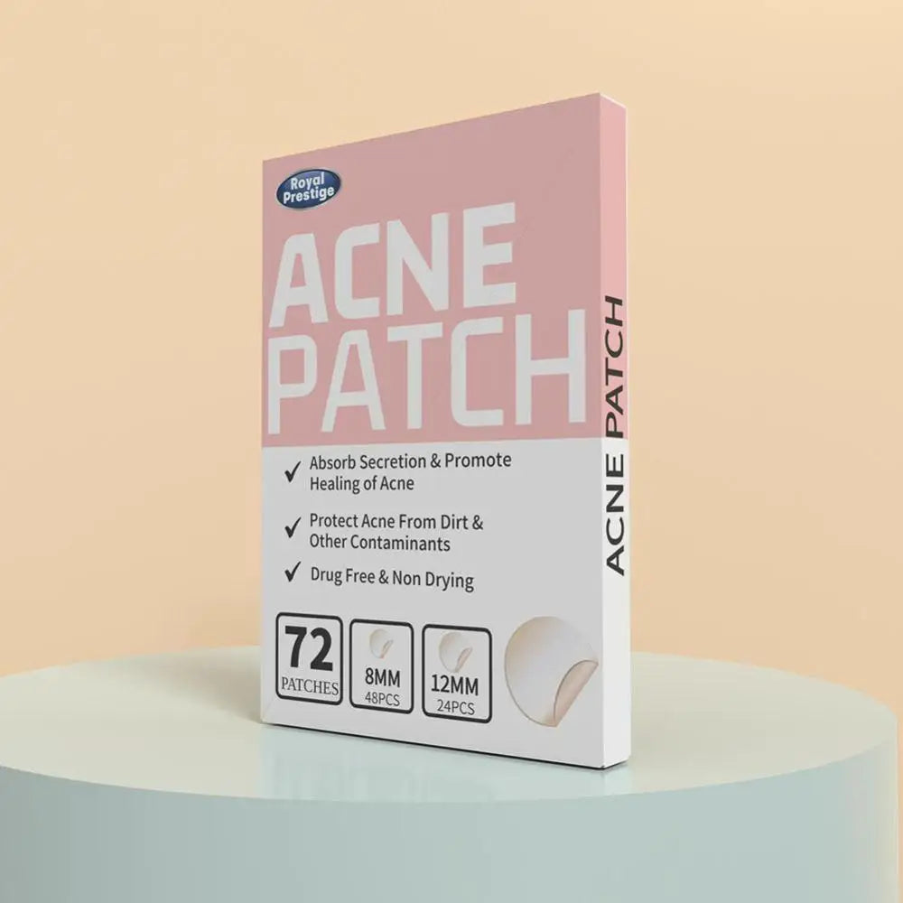 72PCS Invisible Acne Patches - Hydrocolloid, Pimple & Spot Concealer, Waterproof Repair Sticker - Beauty & Beyond