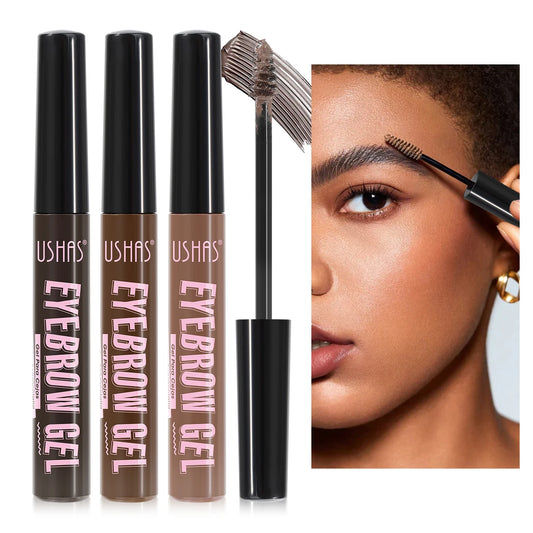3-Color Eyebrow Gel – Long-lasting, Waterproof, Smudge-proof Eyebrow Tint Mascara - Beauty & Beyond