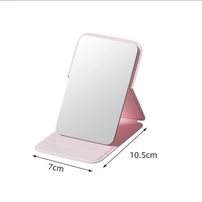 Portable Handheld Mini Makeup Mirror - Adjustable, Folding, for Dorm & Office Use