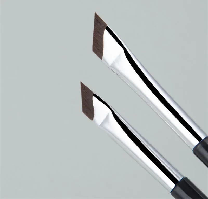 2pcs Angled Blade Eyeliner Brush - Ultra Thin, Fine Eyebrow, Sickle Makeup Tool - Beauty & Beyond