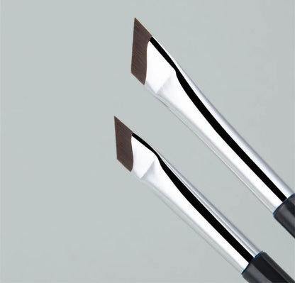 2pcs Angled Blade Eyeliner Brush - Ultra Thin, Fine Eyebrow, Sickle Makeup Tool - Beauty & Beyond