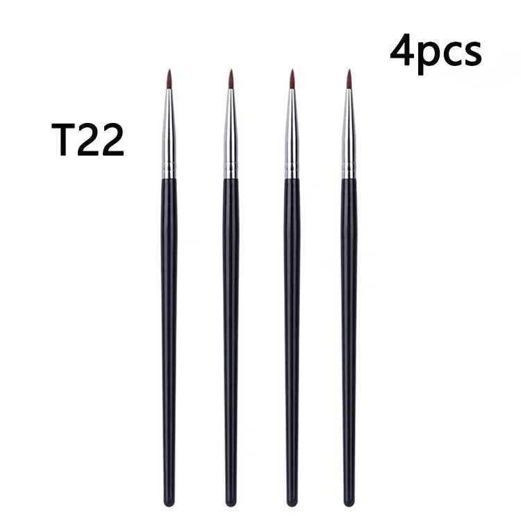 T22 Fine Eyeliner Brush - Precision Thin, Liquid/Gel, Professional Makeup Tool - Beauty & Beyond