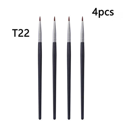 T22 Fine Eyeliner Brush - Precision Thin, Liquid/Gel, Professional Makeup Tool - Beauty & Beyond
