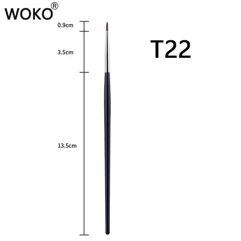 T22 Fine Eyeliner Brush - Precision Thin, Liquid/Gel, Professional Makeup Tool - Beauty & Beyond