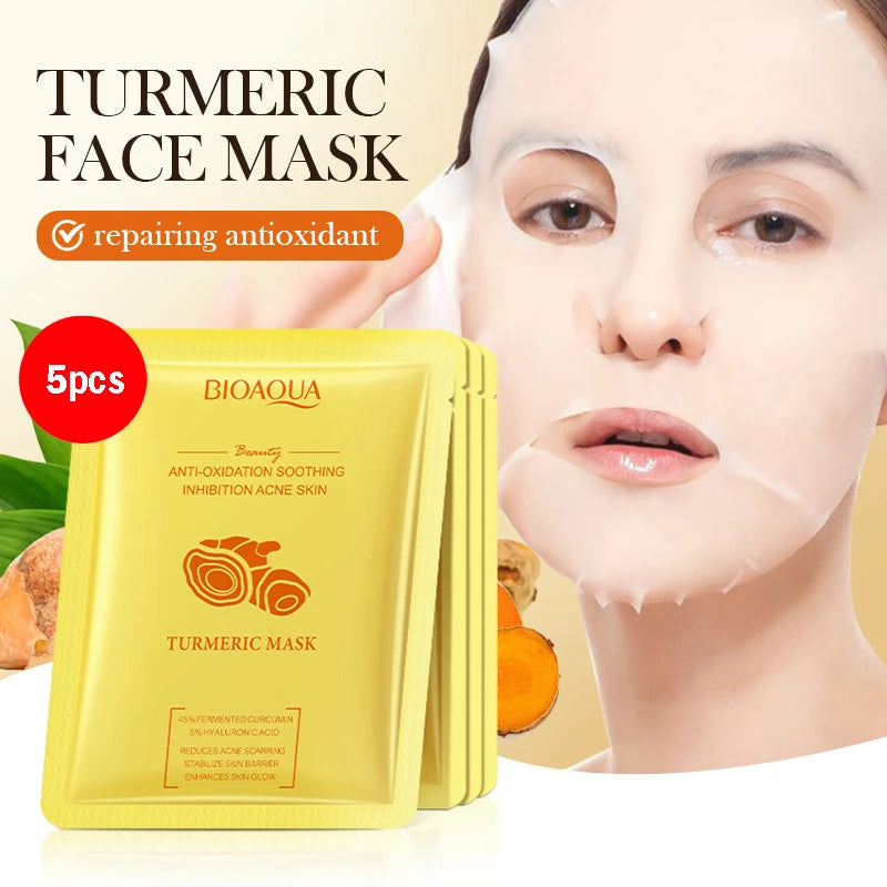 5/10PCS BIOAQUA Snail & Hyaluronic Acid Face Mask - Moisturizing, Firming, Hydrating Skin Care - Beauty & Beyond