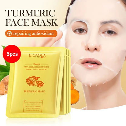 5/10PCS BIOAQUA Snail & Hyaluronic Acid Face Mask - Moisturizing, Firming, Hydrating Skin Care - Beauty & Beyond