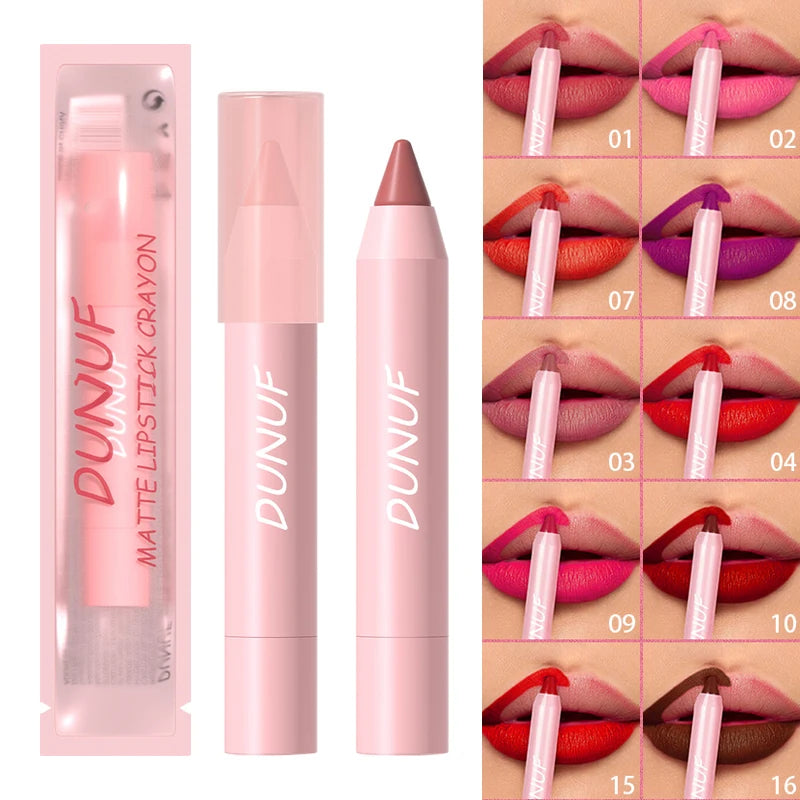 18-Color Lipstick Pencil Set – Waterproof Matte Tint & Lip Contour | Long-Lasting, Non-Stick Lipliner Pens