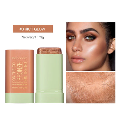 Bronze Blush Stick – Waterproof, Easy Color, 4 Shades, High Pigment, Brightening