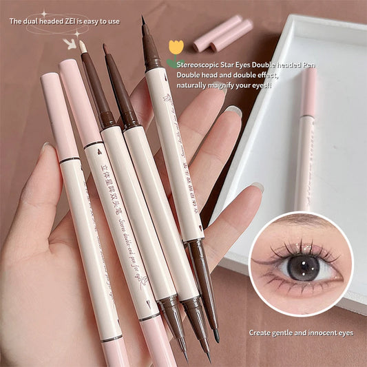 Double-Headed Eyeliner Pen – Smudge-Proof, Long-Lasting, Waterproof & Evenly Pigmented - Beauty & Beyond