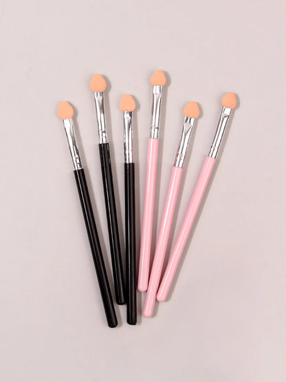 6PCS Premium Latex Double-Sided Eyeshadow Brushes – Single-Head Sponge & Smudge Makeup Tools
