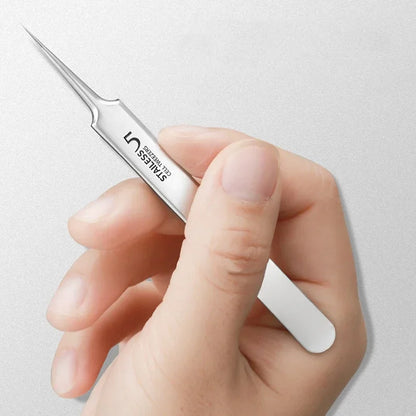 German Ultra-Fine No. 5 Blackhead & Pimple Remover - Acne Needle Tool, Beauty Tweezers - Beauty & Beyond