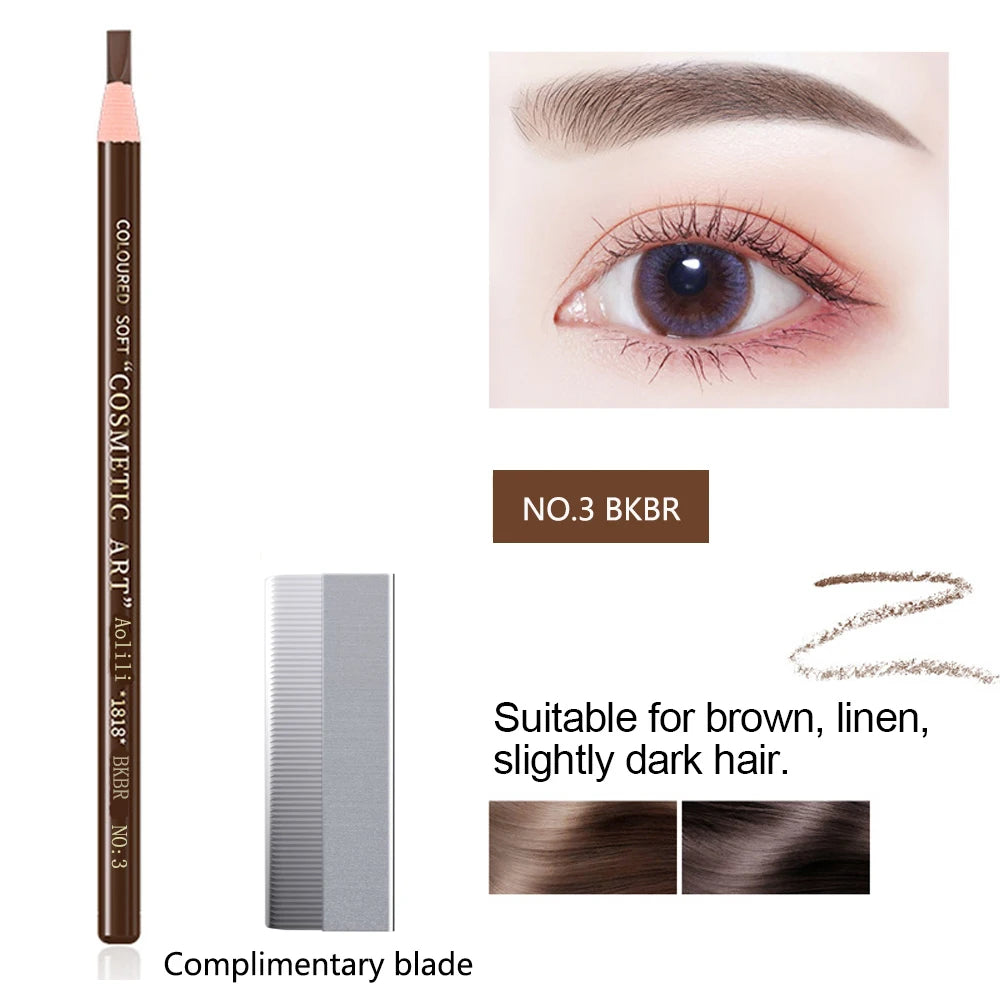 Waterproof Eyebrow Pencil – Long-lasting Brow Enhancer, Professional Makeup, Brow Lift & Feather Effect - Beauty & Beyond