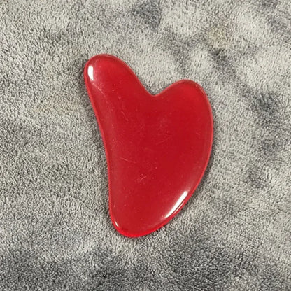1PC Heart-Shaped Gua Sha Massager - Beeswax Scraper for Face, Spa & Acupuncture Tool - Beauty & Beyond