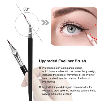 MAANGE 4PCS Professional Eye Makeup Brush Set - Eyeshadow, Eyebrow, Eyeliner, Contour Tool - Beauty & Beyond