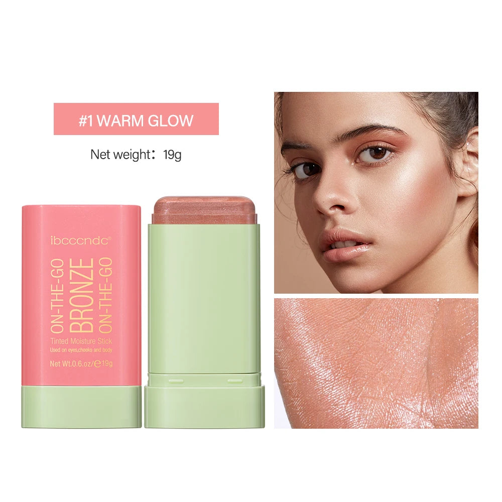 Bronze Blush Stick – Waterproof, Easy Color, 4 Shades, High Pigment, Brightening