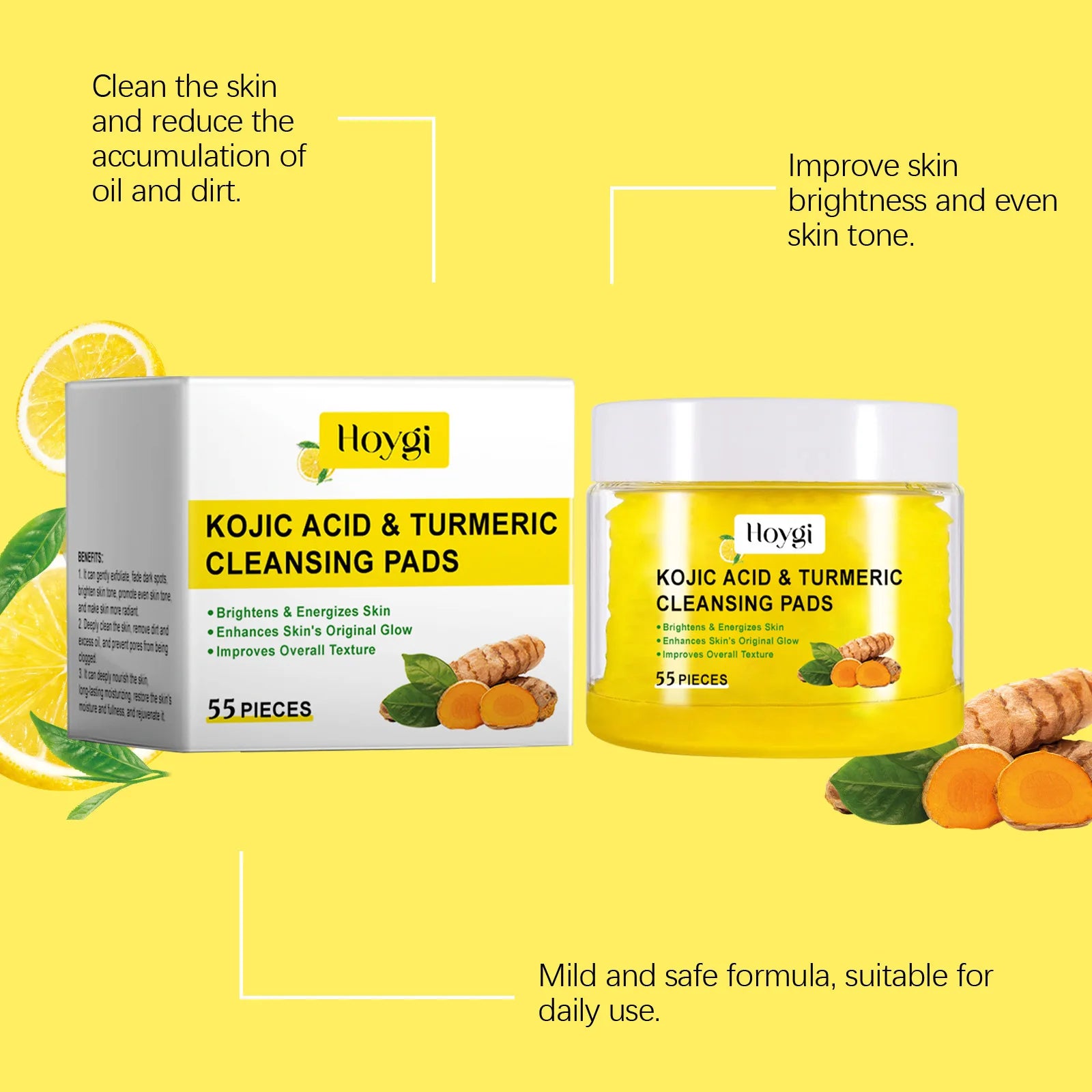 Turmeric Cleansing Pads - Exfoliating, Makeup Removal, Dead Skin, Pore Shrinking Sponge - Beauty & Beyond