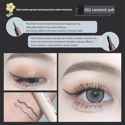 Double-Headed Eyeliner Pen – Smudge-Proof, Long-Lasting, Waterproof & Evenly Pigmented - Beauty & Beyond