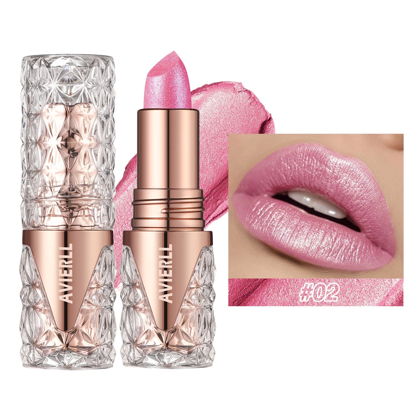6 Colors 3-in-1 Pearlescent Sparkling Lipstick – Matte Glitter, Waterproof, Long-Lasting, Pearl Shine Lip Gloss, Shimmer Sexy Makeup - Beauty & Beyond