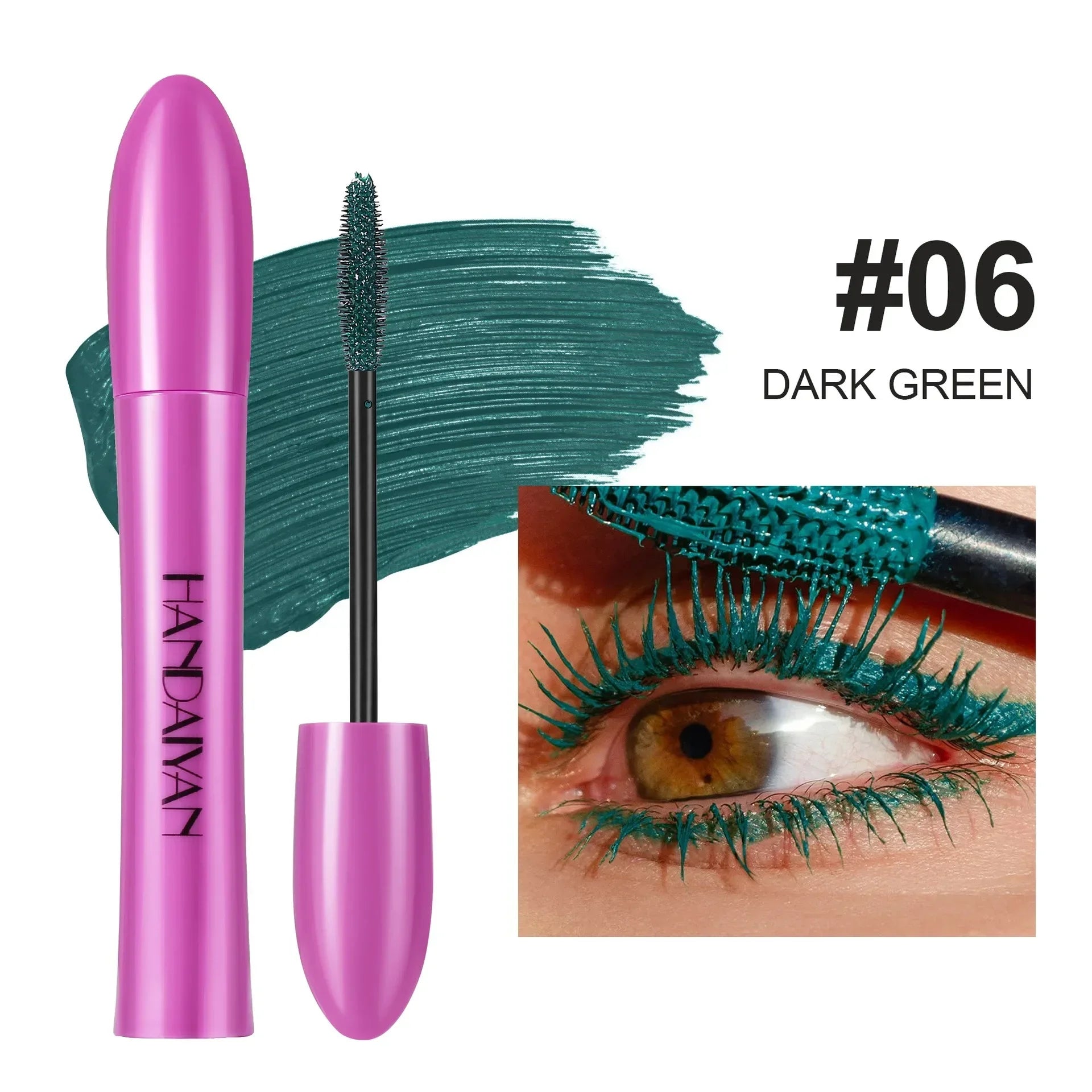 5D Colorful Silk Mascara - Blue, Red, Black, Waterproof, Non-Caking, Thickening, Lengthening - Beauty & Beyond