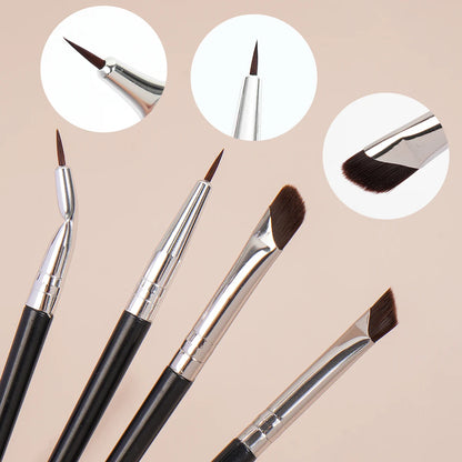 MAANGE 4PCS Professional Eye Makeup Brush Set - Eyeshadow, Eyebrow, Eyeliner, Contour Tool - Beauty & Beyond