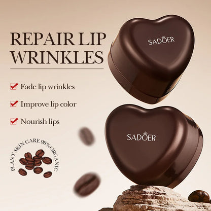 SADOER Coffee Lip Mask – Moisturizing & Hydrating | Fade Lip Lines & Nourishing Lip Plumper Patches