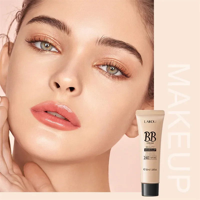 Waterproof BB Cream – Long-Lasting Concealer & Foundation | Brightens Skin Tone, 30ml Liquid Base Makeup