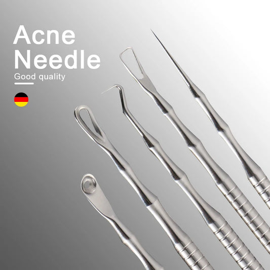 Blackhead Remover Acne Tool - Pimple Extractor, Tweezers, Pore Cleaner