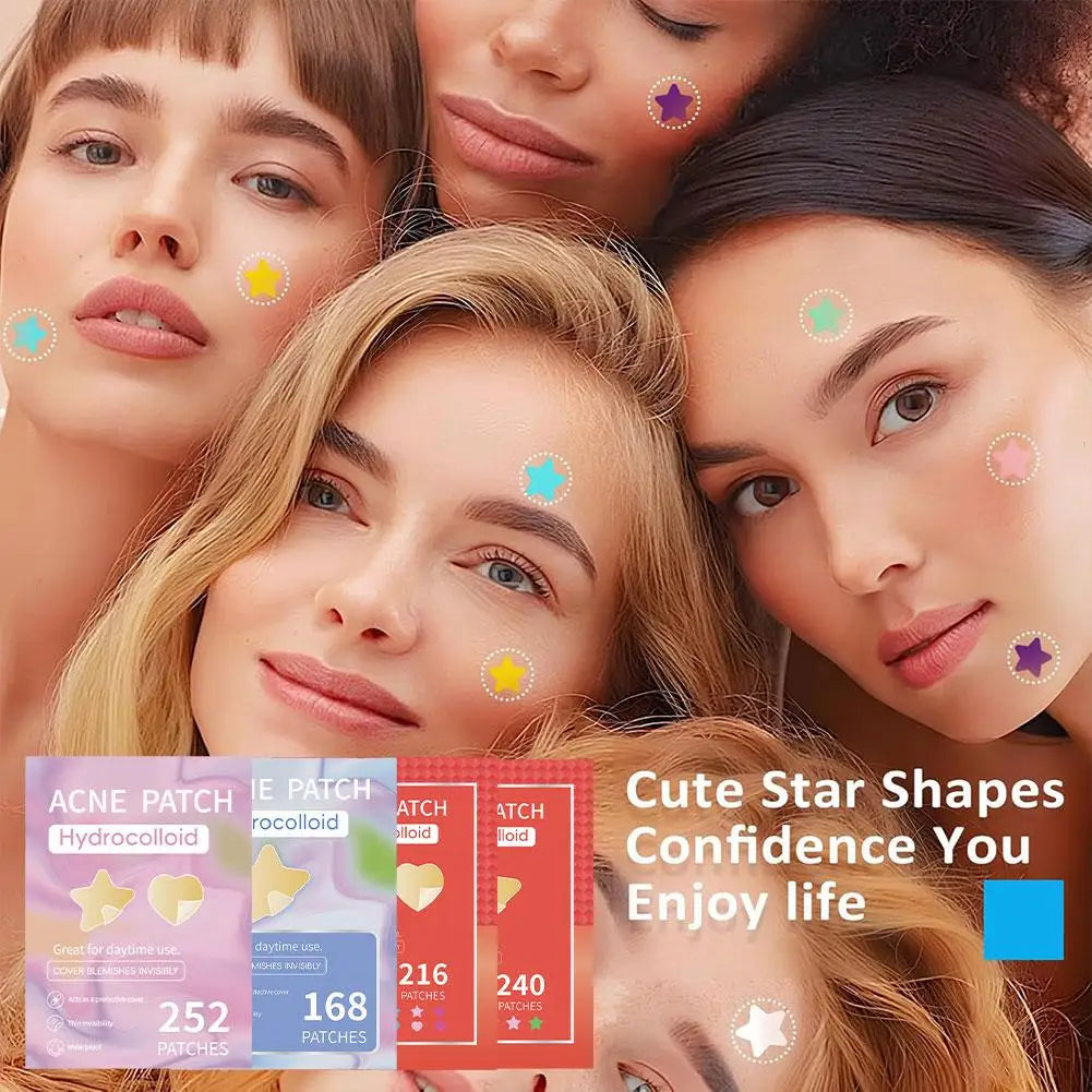 Colorful Star Acne Patches - Invisible, Pimple & Spot Concealer, Skin Care Stickers - Beauty & Beyond