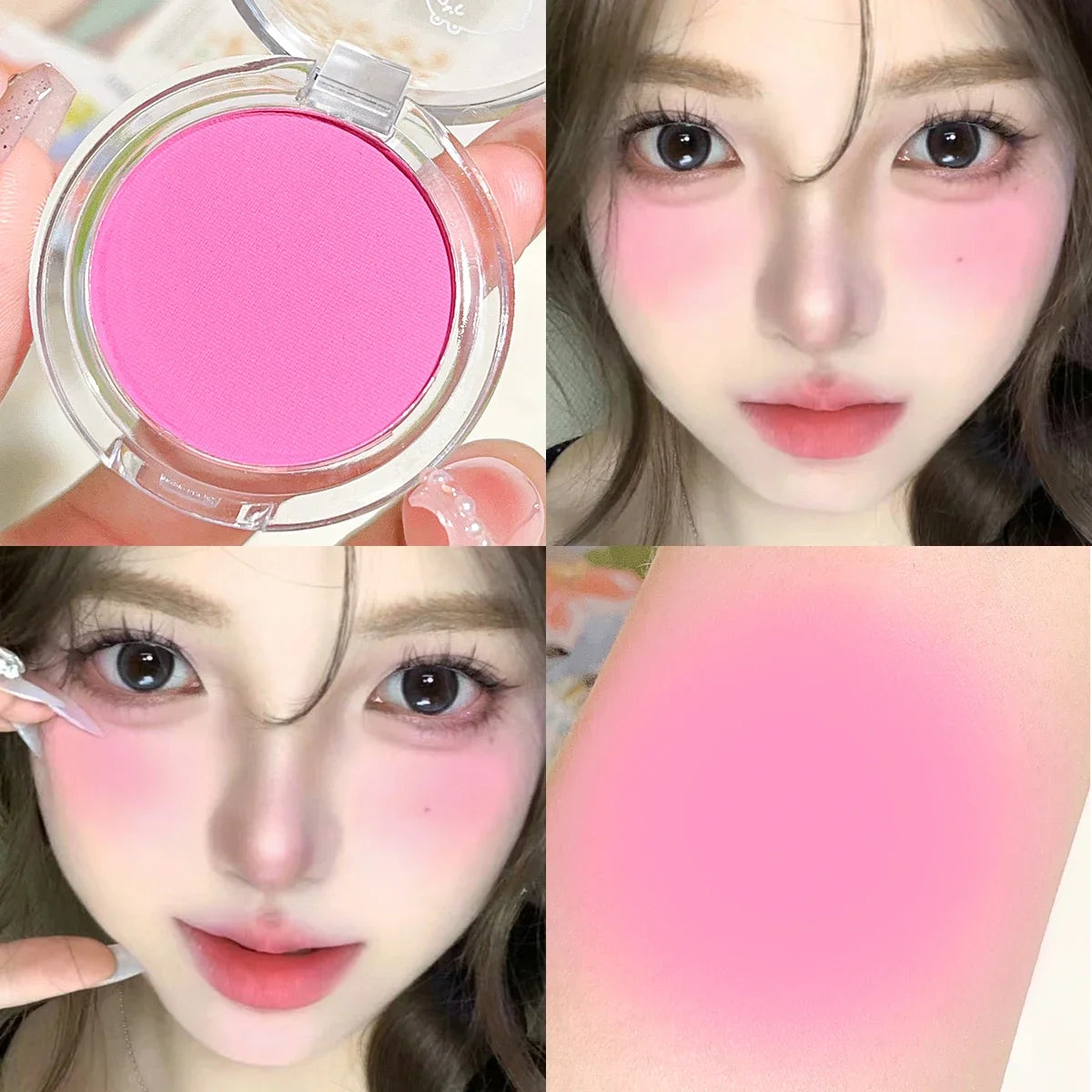 Monochrome Matte Blush – Whitening Effect, Natural Nude Shades, Soft Smudge Finish, Vitality Glow - Beauty & Beyond