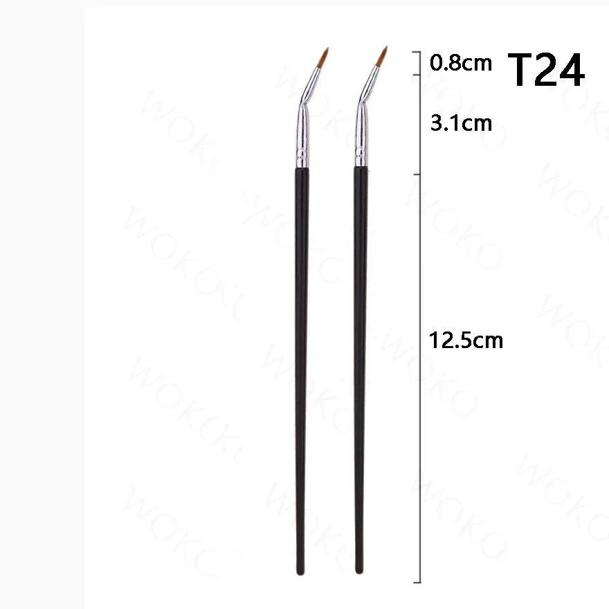 Pincel delineador fino T22: herramienta de maquillaje profesional de precisión, fina, para líquidos o gel.
