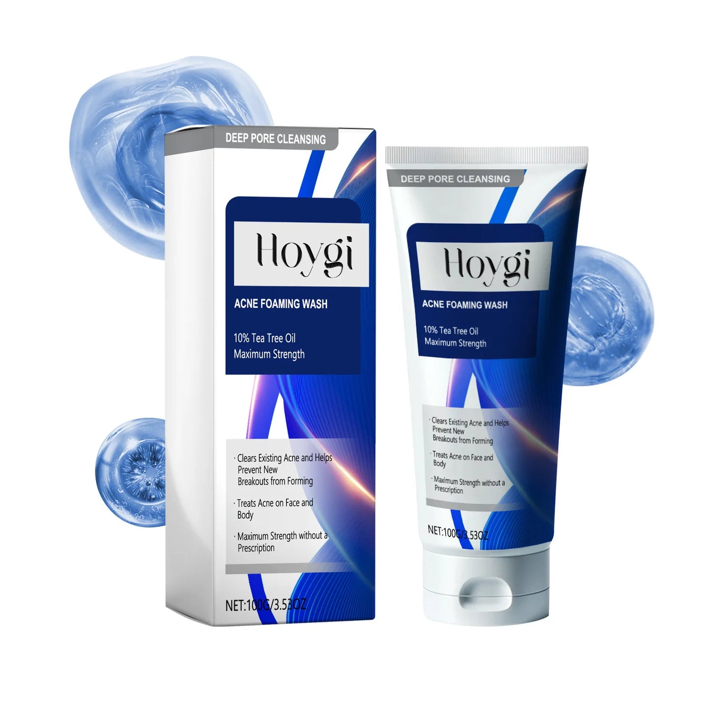 Facial Cleanser - Anti-Acne, Oil Control, Blackhead Remover, Pore Shrinking, 100g - Beauty & Beyond