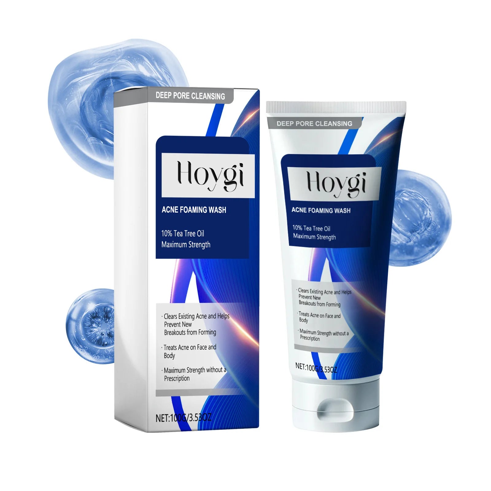 Facial Cleanser - Anti-Acne, Oil Control, Blackhead Remover, Pore Shrinking, 100g - Beauty & Beyond