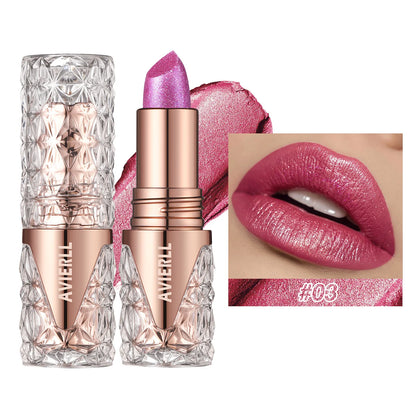 6 Colors 3-in-1 Pearlescent Sparkling Lipstick – Matte Glitter, Waterproof, Long-Lasting, Pearl Shine Lip Gloss, Shimmer Sexy Makeup - Beauty & Beyond